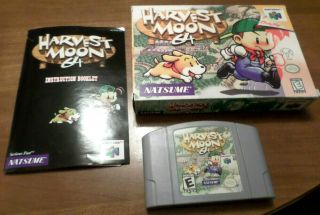 Harvest Moon (nintendo 64) Complete N64 Simulation Classic Game Very Rare