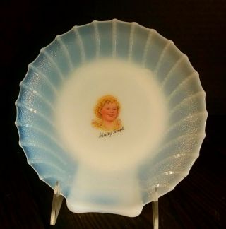 Rare 1930s Shirley Temple Shell Dish - Milk Glass Possibly From France ?