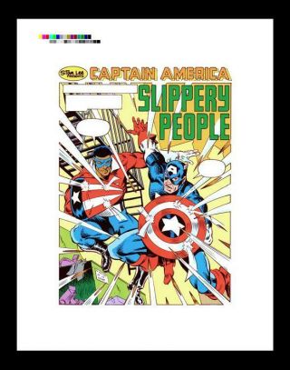 Kieron Dwyer Captain America 343 Rare Production Art Pg 1