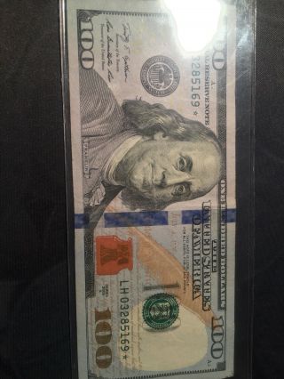 $100 Rare Star Note Uncirculated Hundred Dollar Bill 2009a
