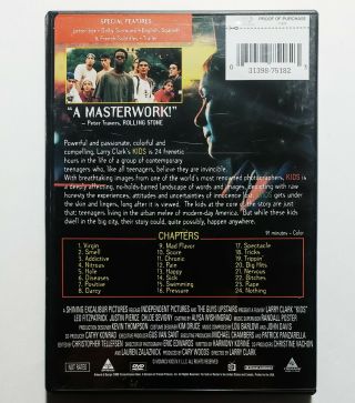 Kids (DVD,  2000) RARE & OOP A Film By Larry Clark 2