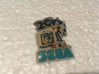Rare Sonic The Hedgehog 20th Anniversary Pin Badge Collectible Sega Video Game