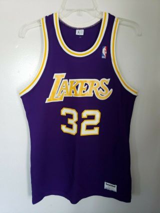 Rare Vintage 80s Sand Knit Nba Los Angeles Lakers Magic Johnson Jersey Mens M