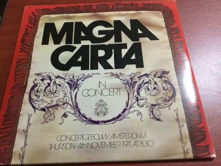 Rare Magna Carta In Concert Lp Vinyl Vertigo Swirl