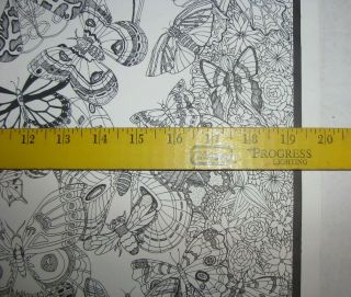 Very Rare Vintage 1973 Doodle Art Poster Butterflies by Moira 7