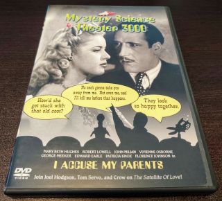 Mystery Science Theater 3000 - I Accuse My Parents - Rare Oop (2002; Dvd; Mst3k)