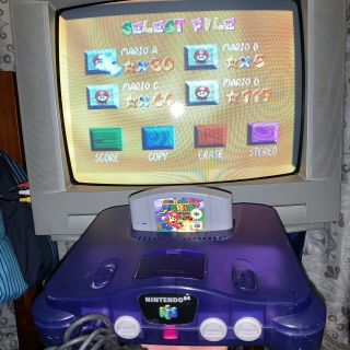 Funtastic Grape Purple Nintendo 64 N64 OEM Video Game Console System Rare Color 2