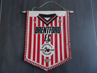 Brentford Football Club Pennant / Flag - 1889 - 1989 Centenary - Very Rare