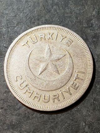1935 TURKEY 10 KURUS RARE Old Coin 2