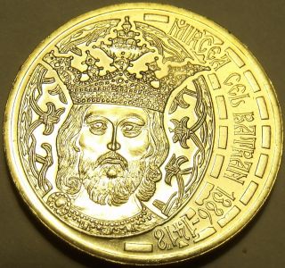Rare Gem Unc Romania 2011 50 Bani Incredible Details King Mircea The Great Fr/sh