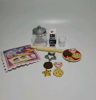 Rare Retired Re - Ment 2006 Mini Sweets Set 4 Milk Cookies A29