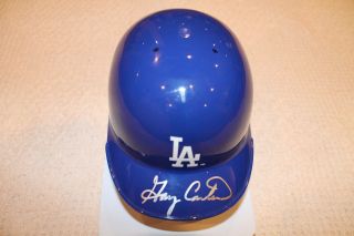 Gary Carter Signed " Perfect " Los Angeles Dodgers " Rare " Mini Helmet/jsa Coa/mets