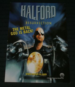 Rare Rob Halford Resurerction Promo Ad Post Card 2000 Out Of Print