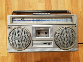 Vintage Jvc Rc - 555jw Bombox Am/ Fm Stereo Cassette Player Rare