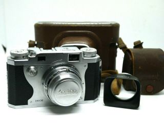 Rare Konica Ii A Konishiroku Film Camera W/case,  From Japan