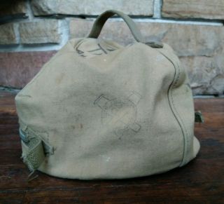 Rare Vintage WW2 Fuze Setter Unique Canvas Zip Bag Marked Logo 2