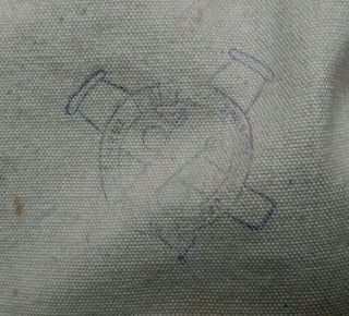 Rare Vintage WW2 Fuze Setter Unique Canvas Zip Bag Marked Logo 3