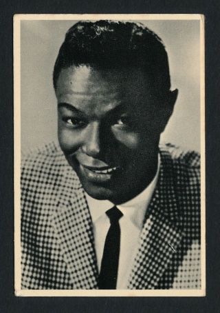 1961 Nat King Cole Music & Film Stars Rare Trade Card 47 Jazz Pianist Singer