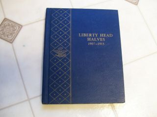 Very Rare Bookshelf Liberty Head Half Dollar 1907 - 1915 Album