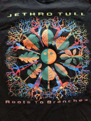 Rare Jethro Tull Roots To Branches Concert Shirt Sized Large - XLarge 2