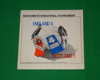 1969 England V Scotland Home International Rare Football Lp