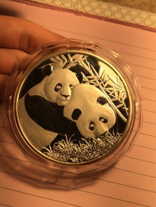 2012 5 Oz Silver China Panda Singapore Show,  Very Rare Silver Coin.