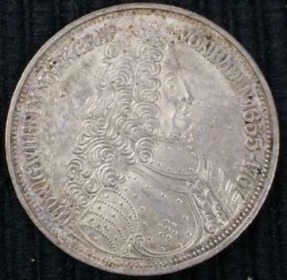 Germany 1955 5 Deutsche Mark Ludwig Von Baden Silver Coin Extremely Rare