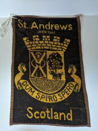 Rare Vintage St Andrews Open 1984 Gold Towel,  Scotland