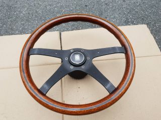 Jdm Nardi Gara 4 Spoke Italy Wood Steering Wheel 360 Mm Rare Benz Bmw Vw Honda