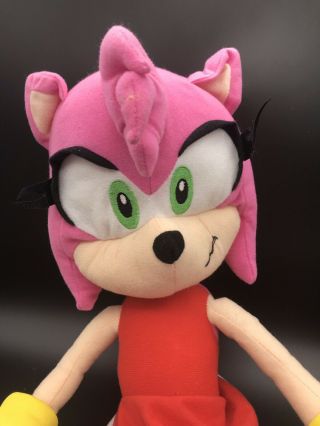 Sonic The Hedgehog Amy Rose Plush Very Rare 2009 Sega 20 Inch B3