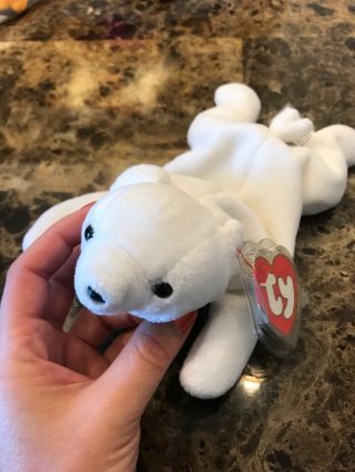 Ty Beanie Baby Chilly The Polar Bear 3rd/1st Generation Mwmt - Mq (retired/rare)