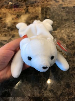TY Beanie Baby Chilly the Polar Bear 3rd/1st Generation MWMT - MQ (Retired/Rare) 2