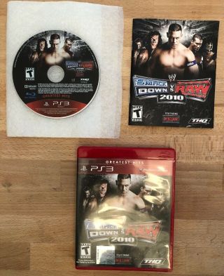 Wwe Smackdown Vs Raw 2010 For Playstation 3 Ps3 Wrestling Greatest Hits Rare