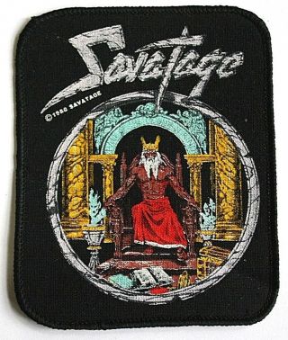 Savatage - Hall Of The Mountain King - Old Og Vtg 1980`s Printed Patch Rare