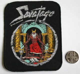 SAVATAGE - Hall of The Mountain King - Old OG Vtg 1980`s Printed Patch RARE 2