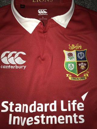 GB and Irish Lions Shirt Zealand 2017 Large Rare 2