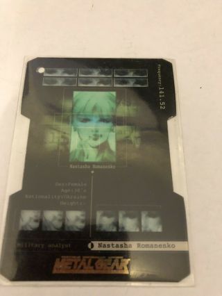 Very Rare Metal Gear Solid Trading Card - Natasha Romanenko - Fox Card