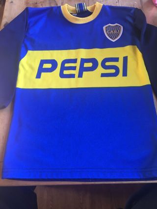 Rare Vintage Argentina,  Boca Juniors Shirt,  Jersey,  2002 Pepsi Kids 4 - 5 Yrs