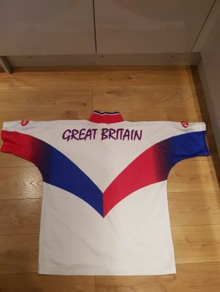 Retro Rare Vintage Great Britain Rugby League Jersey Shirt Size L Asics 2