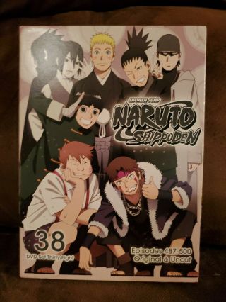 Naruto Shippuden Uncut Set 38 (dvd) Oop Rare Episodes 487 - 500