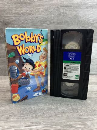 Bobby’s World Volume 1 One (vhs,  1990) First Two Episodes Rare Cult Cartoons