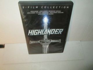 Highlander 1 2 3 4 & 5 Rare Dvd Set Christopher Lambert Sean Connery Ln