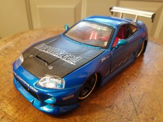 Jada Toys Import Racer Toyota Supra 1:24 Rare Blue Color.  Vhtf
