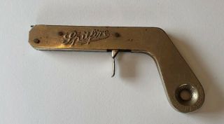 Extremely Rare Vintage Spitfire German Fire Lighting/sparking Tin Gun/pistol Gas