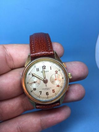 Vintage Sinex Mechanical Chronograph Cal Landeron 48 Very Rare Mens Watch