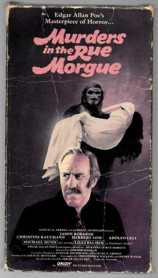 Murders In The Rue Morgue (vhs) 1971 Film Rare/oop/htf Acceptable Cond,  Freesippn