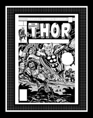 John Buscema Thor 253 Rare Production Art Cover Monotone