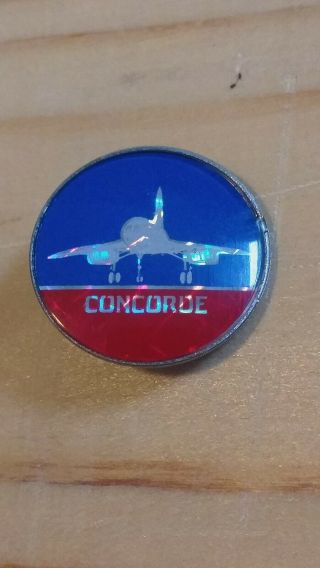 Rare Vintage Concorde Foil Pin Badge 1980 