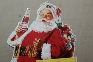 RARE 1950s METAL DRINK PEPSI COLA SANTA SIGN SODA POP GAS OIL CHRISTMAS 4