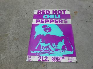 Red Hot Chili Peppers - Concert Poster - 21.  2 - Hamburg Docks - Rhcp - Ultra Rare